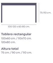 Esquema Mesa Altea Rectangular